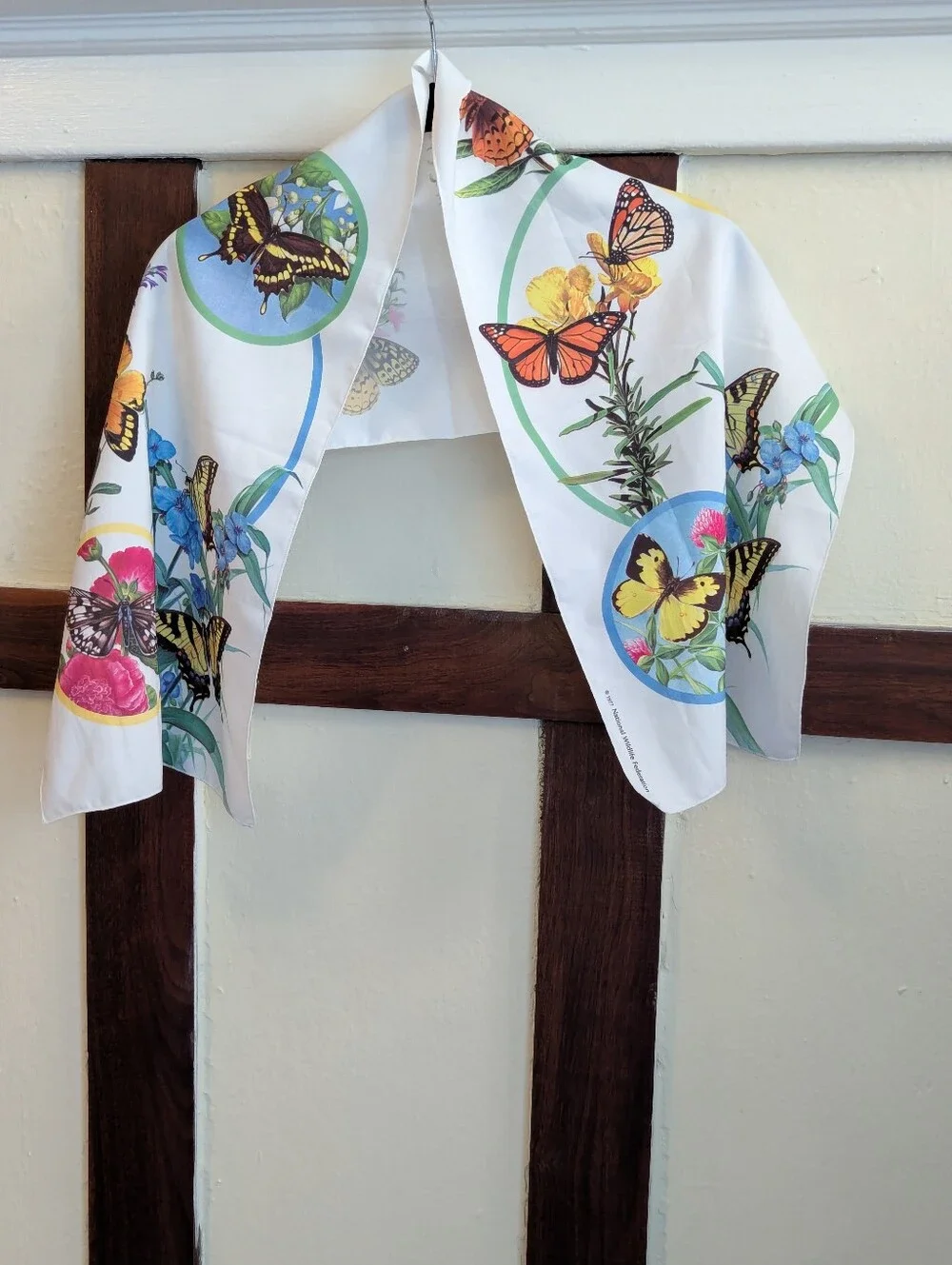 Vintage Butterfly Print Scarf
